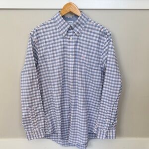 Brooks Brothers Blue and Light Pink Plaid Shirt